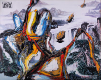 Canvas, Oil, Mixed media, 80 x 100 cm