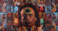 Miles Davis. Canvas, Oil, Mixed media, 75 x 135 cm