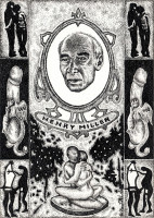 Henry Miller. Paper, Indian ink, 11 x 15 cm