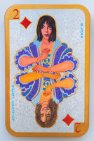 Björk, Jennifer Lopez. Oil, Acrylic on canvas, 75 x 45 cm